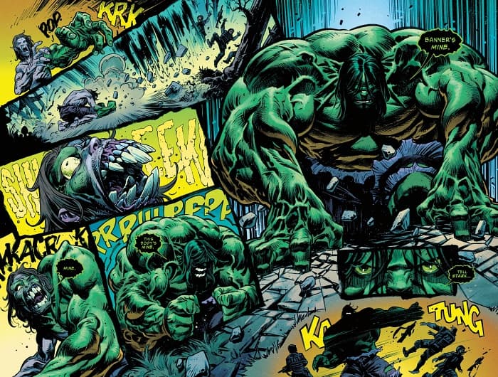 The Incredible Hulk #1 Hulk running away from the FBI